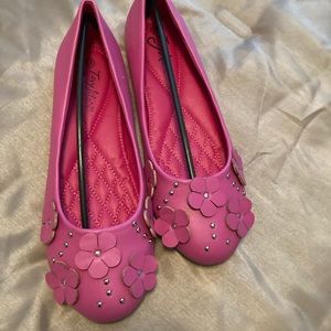 Pink flats never worn NWOT